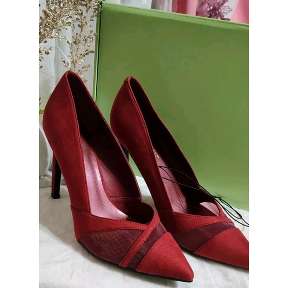 NEW Nine West Evani Pump Red Mesh Sz 8• NWOT - Picture 5 of 6